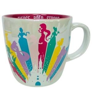 Disney Princess Mug Fantasyland Castle Fierce, Bold, Strong Women Iridescent Cup